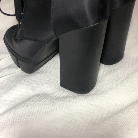 Steven Madden Herrick Nylon Heeled Combat Boots Size 7 - Picture 4 of 6